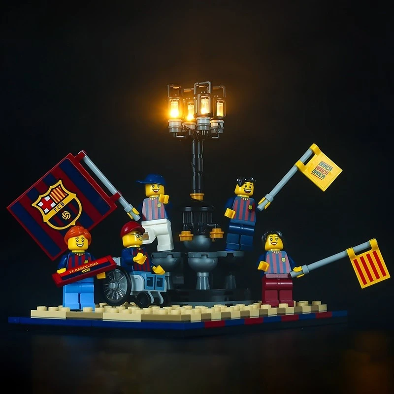 No Model LED Lighting Set Suitable for LEGO FC Barcelona Crowd Celebration 40485(Not Include Building Blocks)