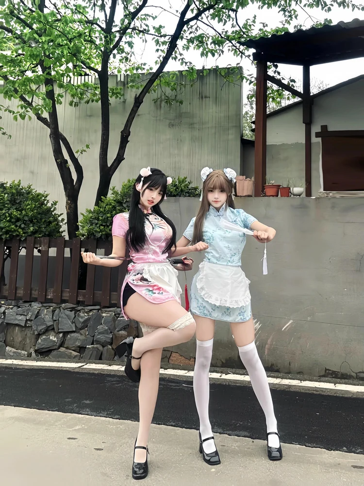 تنورة صينية جديدة من Sle Dr loween Cisas Cosplay orm تنورة خادمة ناعمة للفتيات ملابس يومية