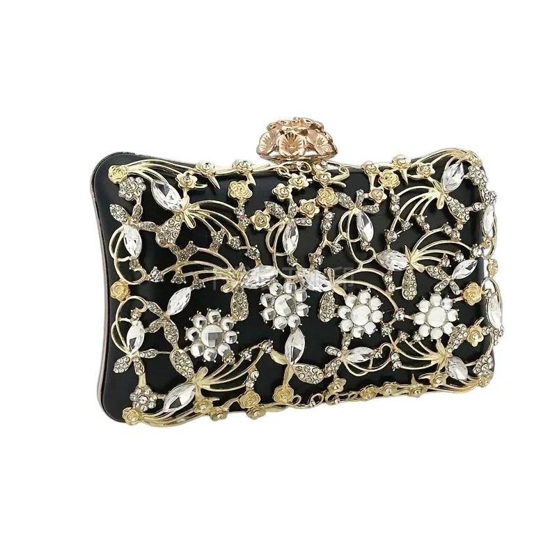 

Alloy Hollow Diamond Clutch - High-End Fashionable Pointed Evening Bag for Versatile Party Occasions Sequin Glamour Party Clutch