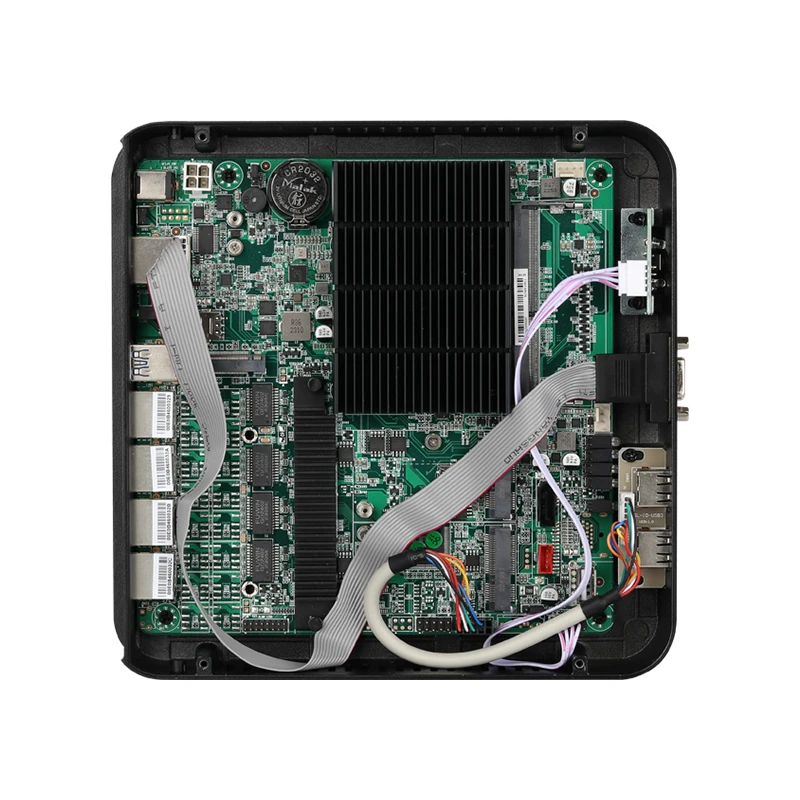 Fanless Mini PC Intel Celeron J6412 J4125 CPU 4x 2.5GbE Ethernet 4G/5G Modem Two SIM Slots Win10/11 Ubuntu OpenWrt