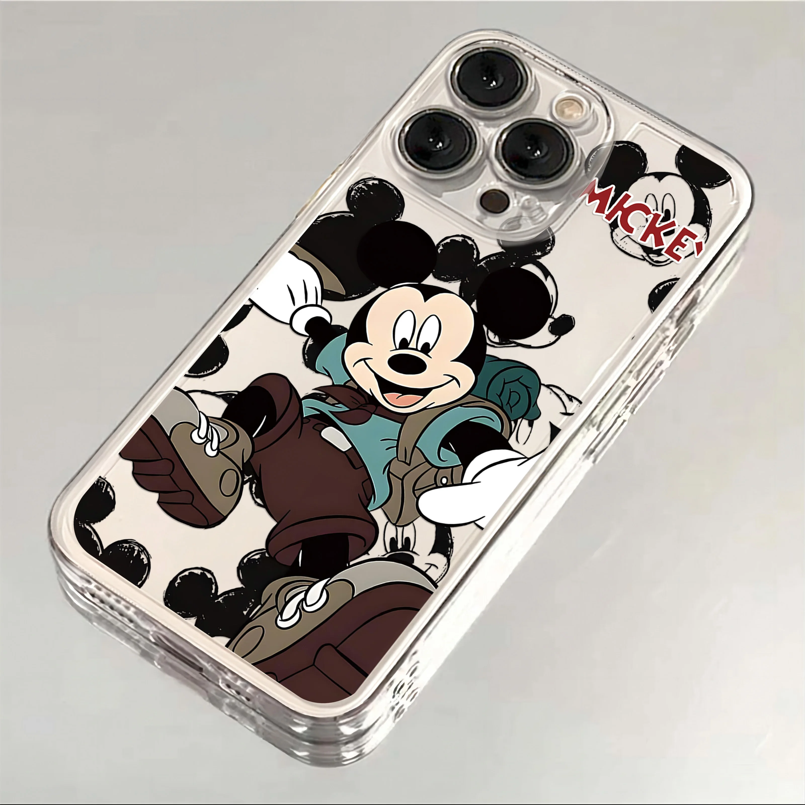 Cute Cartoon Mikey Minnie Phone Case For VIVO  Y75 Y03 Y36 Y100 Y17s Y76 Y22s Y16 Y50 Y21 Y20 V29 V23e V21e 5G Transparent Cover