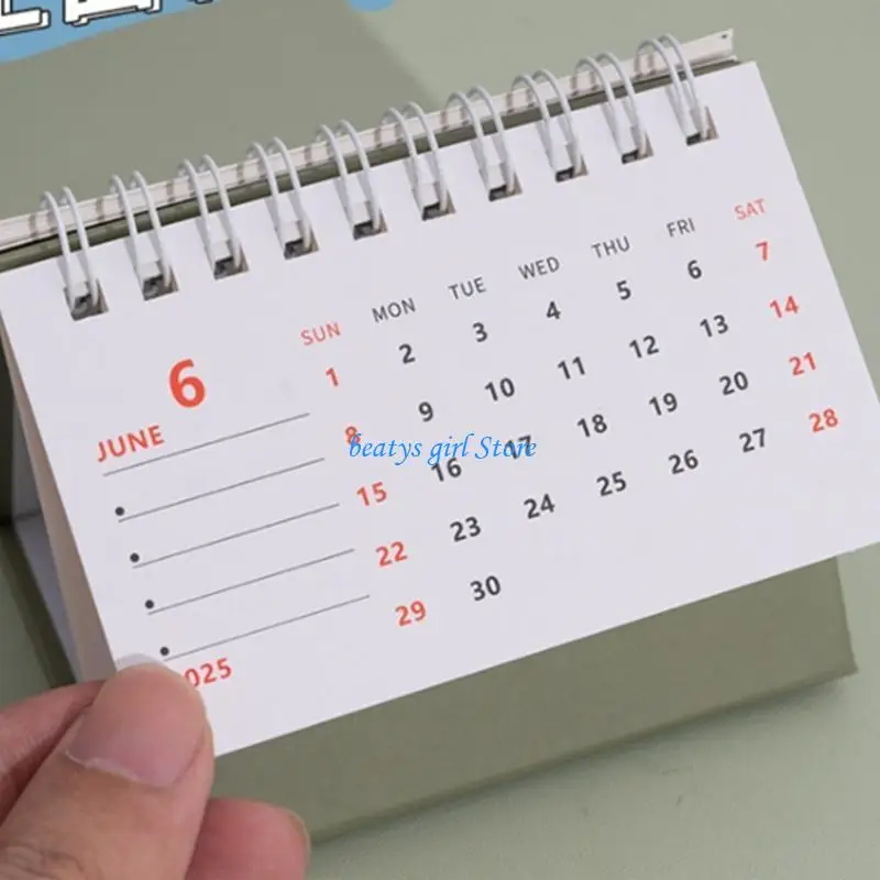 

C7AB 2025 Desktop Calendar Household Calendar Simple Notepads Standing Calendar