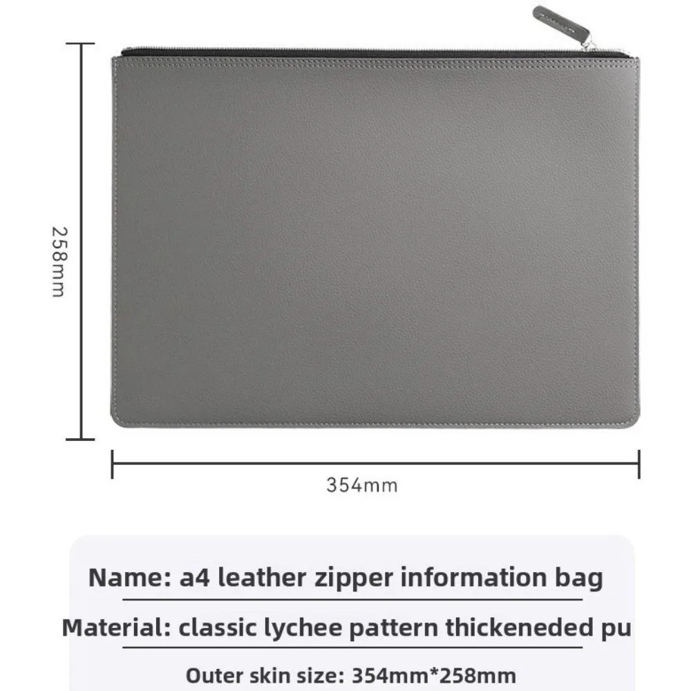 حقيبة أعمال جديدة مقاس A4 مع حقيبة كمبيوتر لوحي من الجلد الصناعي بسحاب متعددة الألوان حقيبة مستندات مقاومة للماء للاستخدام الاحترافي