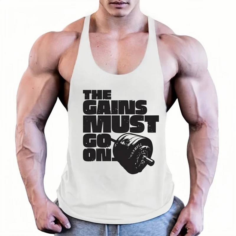 

New Bodybuilding Muscle Vest Men Cotton Sleeveless Tank Top Enhance Gyms Workout Athletic Training Fitness Undershirt