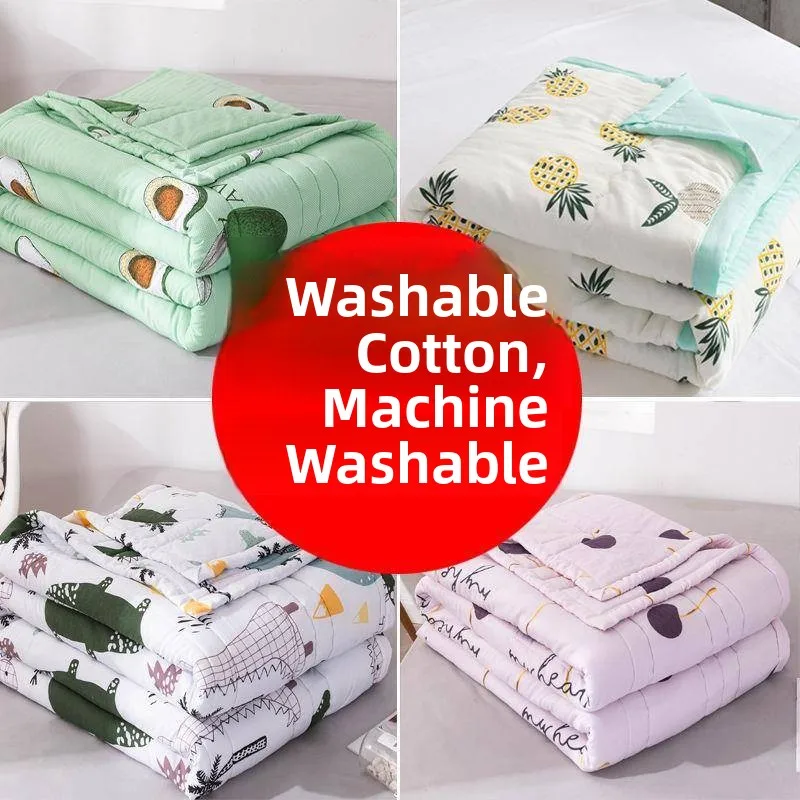 Air Conditioned Cooling Blanket Single Person Dormitory Summer Lightweight Washable Polyester Fiber Student Children Bedding