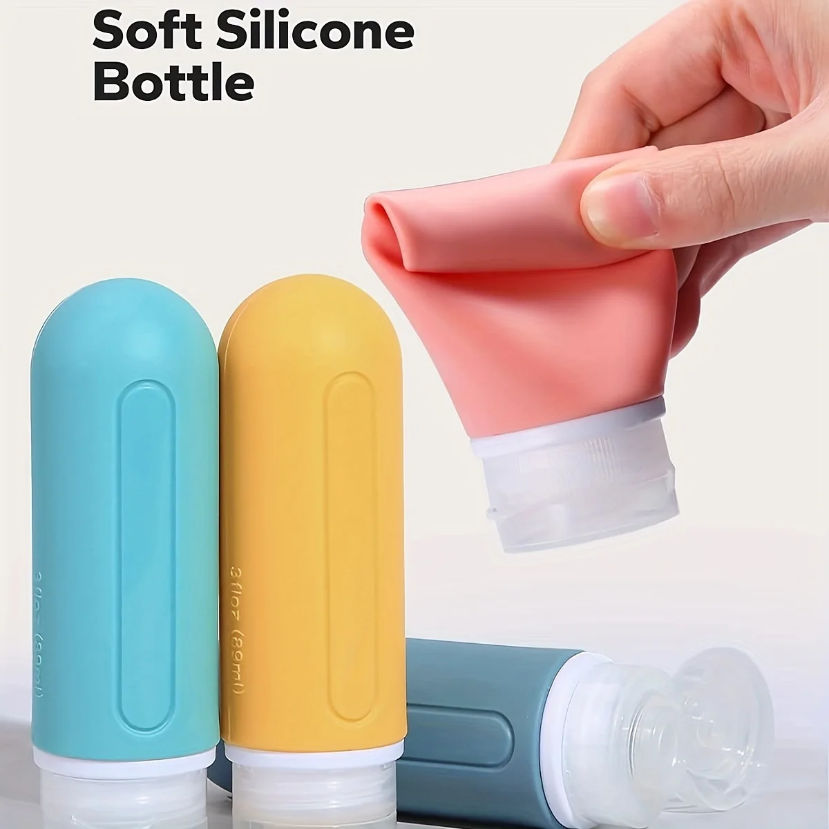 10 pz 89 ml Bottiglia di Silicone Da Viaggio Erogazione A Tenuta Kit Da Viaggio A Casa Detergente Viso Contenitore Cosmetico Lozione Bottiglia di Stoccaggio