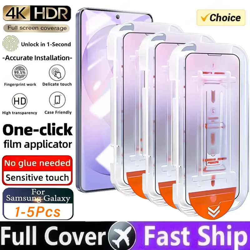

Ultra HD Dust Free Screen Protector For Samsung S26 Ultra A56 S25 Edge S24 S23 FE S22 S21 Plus A55 A54 A36 A35 A26 A16 A52s Film