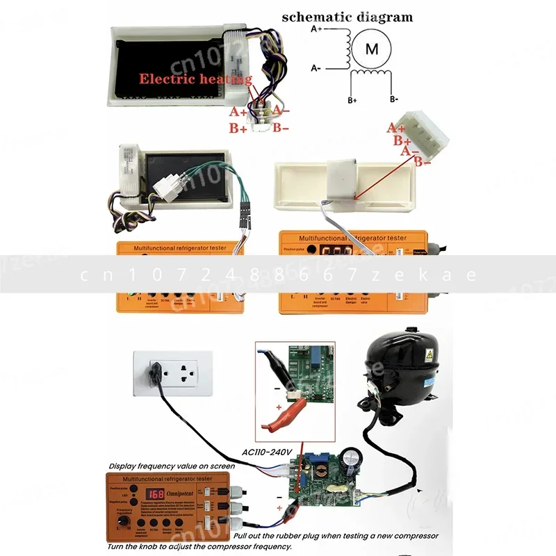 

Электромагнитный клапан, вентилятор, демпфер, диагностический инструмент, 110-240 В, инверторный тестер для холодильника, компрессор, английская версия