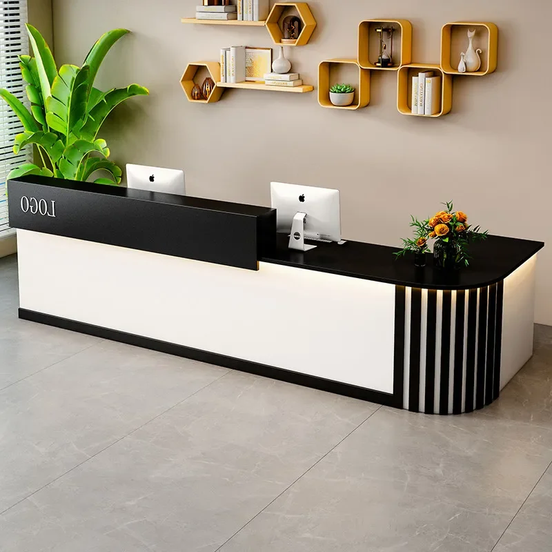Display Beauty Reception Desk Luxury Office Reception Desk Nordic Modern Salon Decoration Trendy Bancone Commercial Furniture
