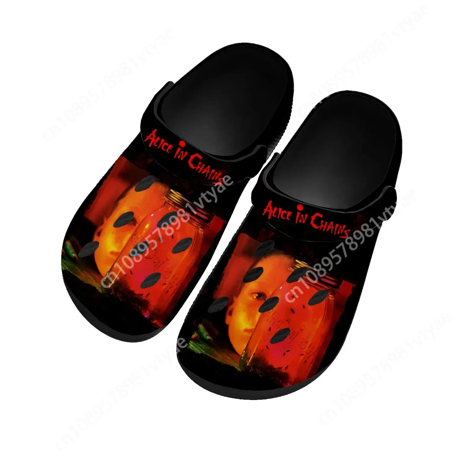 Alice In Chains Metal Rock Band Pop Home Clogs Custom Water Shoes Mens Womens Teenager Shoes Clog Breathable Beach Hole Slippers