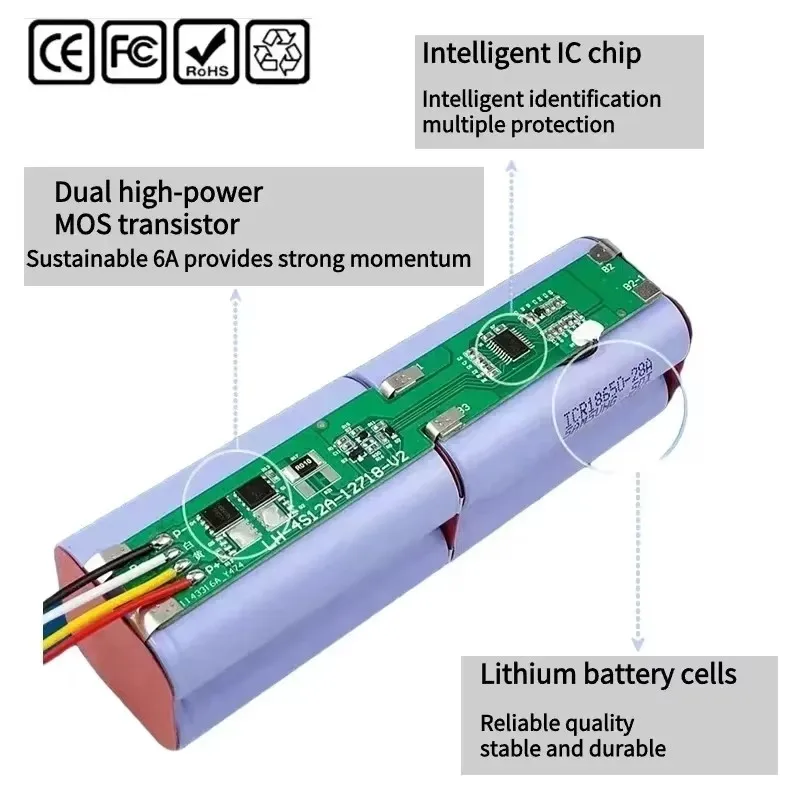 Reemplazo de batería de aspiradora para Xiaomi Roborock S50 S51 S55 T60 E352-00 S502-00 C10 E20 E35 14,4 V 5.2AH SC baterías