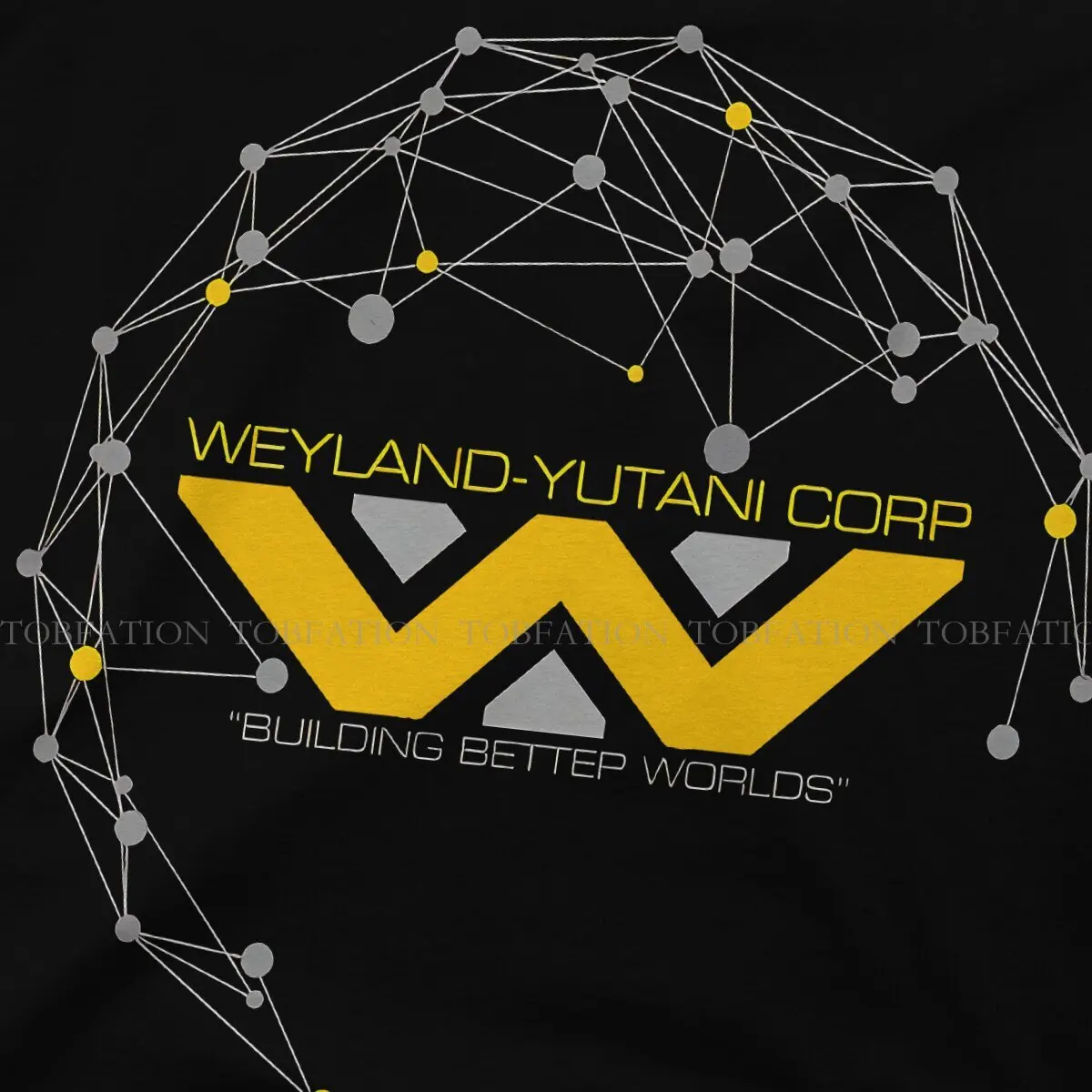 Weyland Yutani TShirt For Men Alien UFO Clothing Style T Shirt 100% Cotton Homme Print Loose