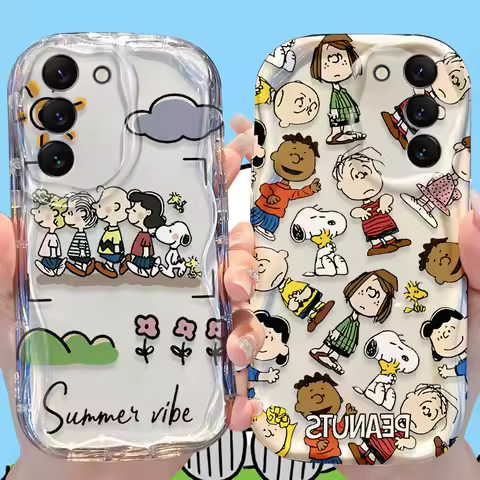 S-Snoopy Wave Case for Samsung Galaxy S25 S24 S23 S22 S21 Ultra Plus S20 FE A73 A72 A71 A56 A55 A54 5G A52 A52S A51 4G Cover
