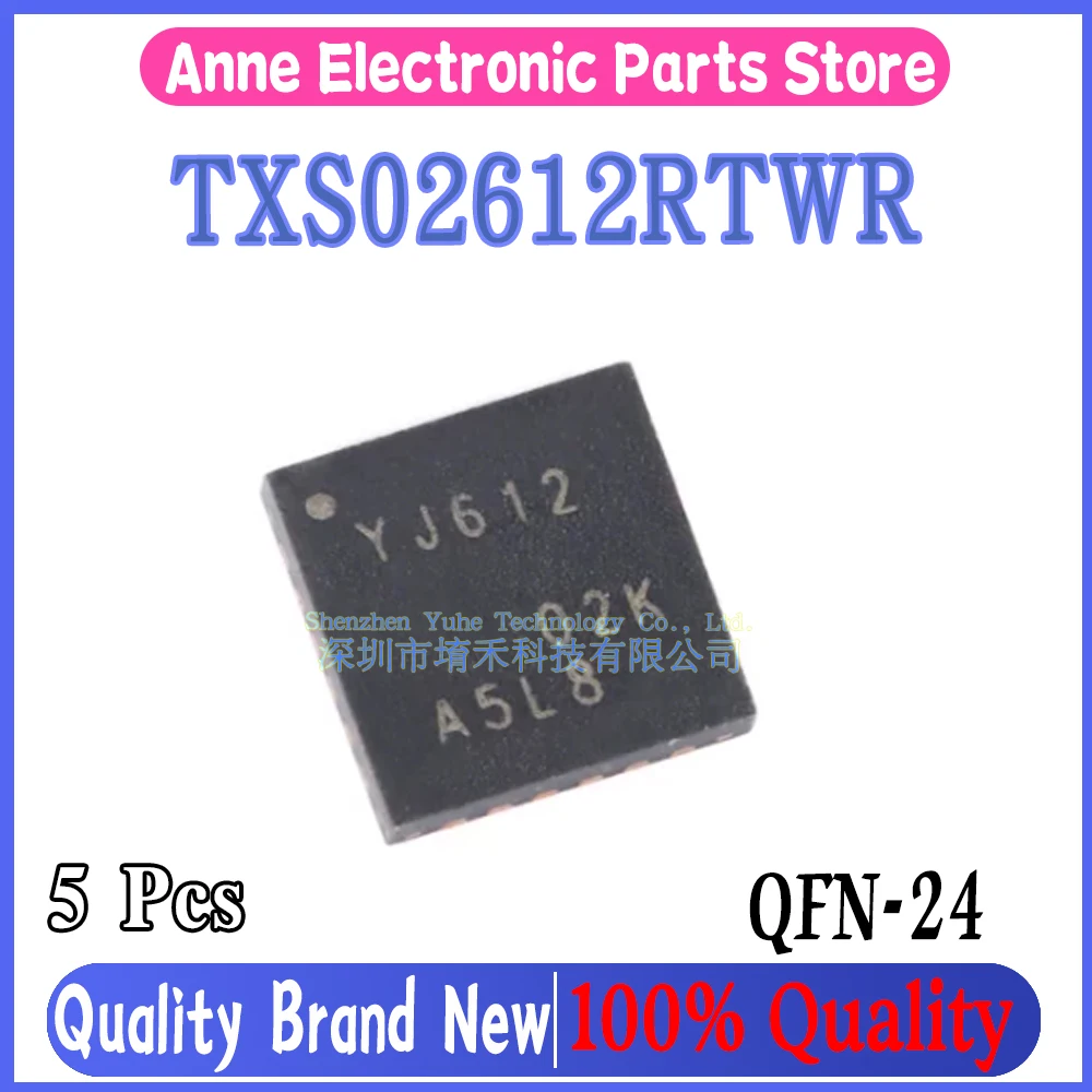 (5piece)100% New TXS02612RTWR TXS02612 YJ612 QFN-24