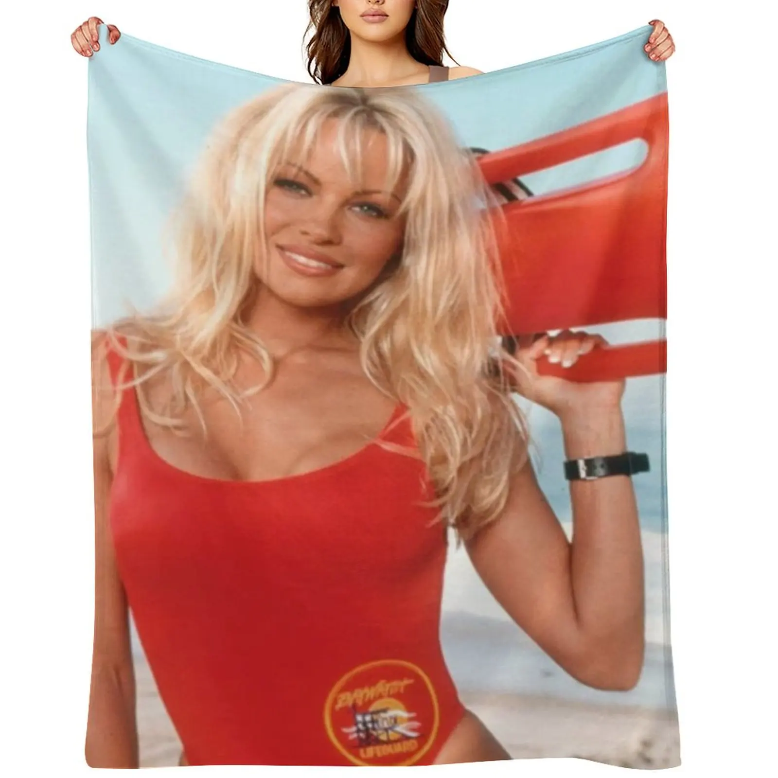 

Pamela Anderson Baywatch Throw Blanket Hairys Shaggy Comforter Hair Blankets