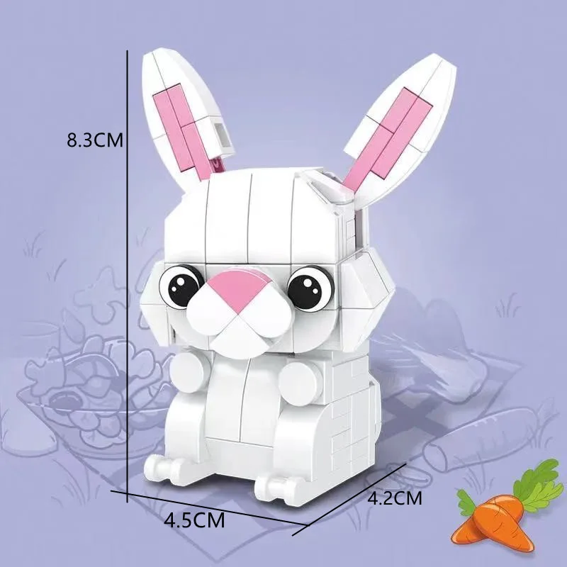 Cartoon animal series creative assembly puzzle building blocks toys display small particles boys and girls Christmas gifts