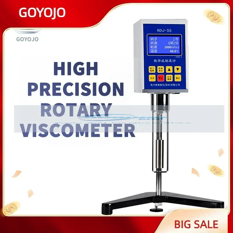 GOYOJO Digital Rotary Viscometer High Precision Paint  Viscosity Meter LCD NDJ-5S/NDJ-8S/NDJ-9S