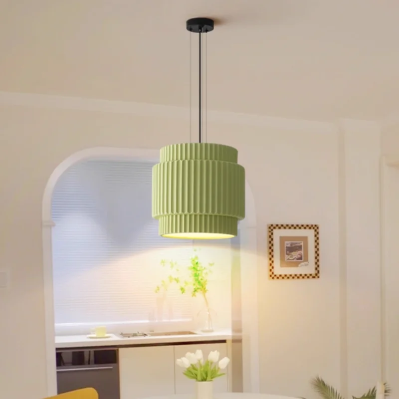 

Simple LED Chandelier Japanese Style Restaurant Modern Nordic Dining Room Tea Room Study Lighting Cream Bedroom Pendant Lights