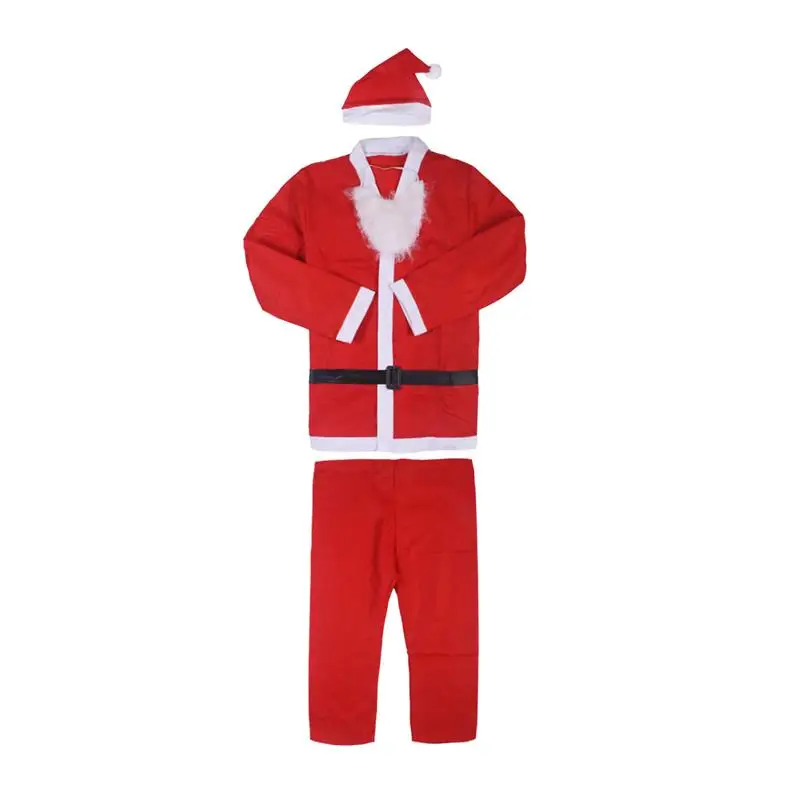 

5pcs Santa Claus Costume Durable Comfortable Decorative Santa Cosplay Dressing Christmas Costume for Christmas Party