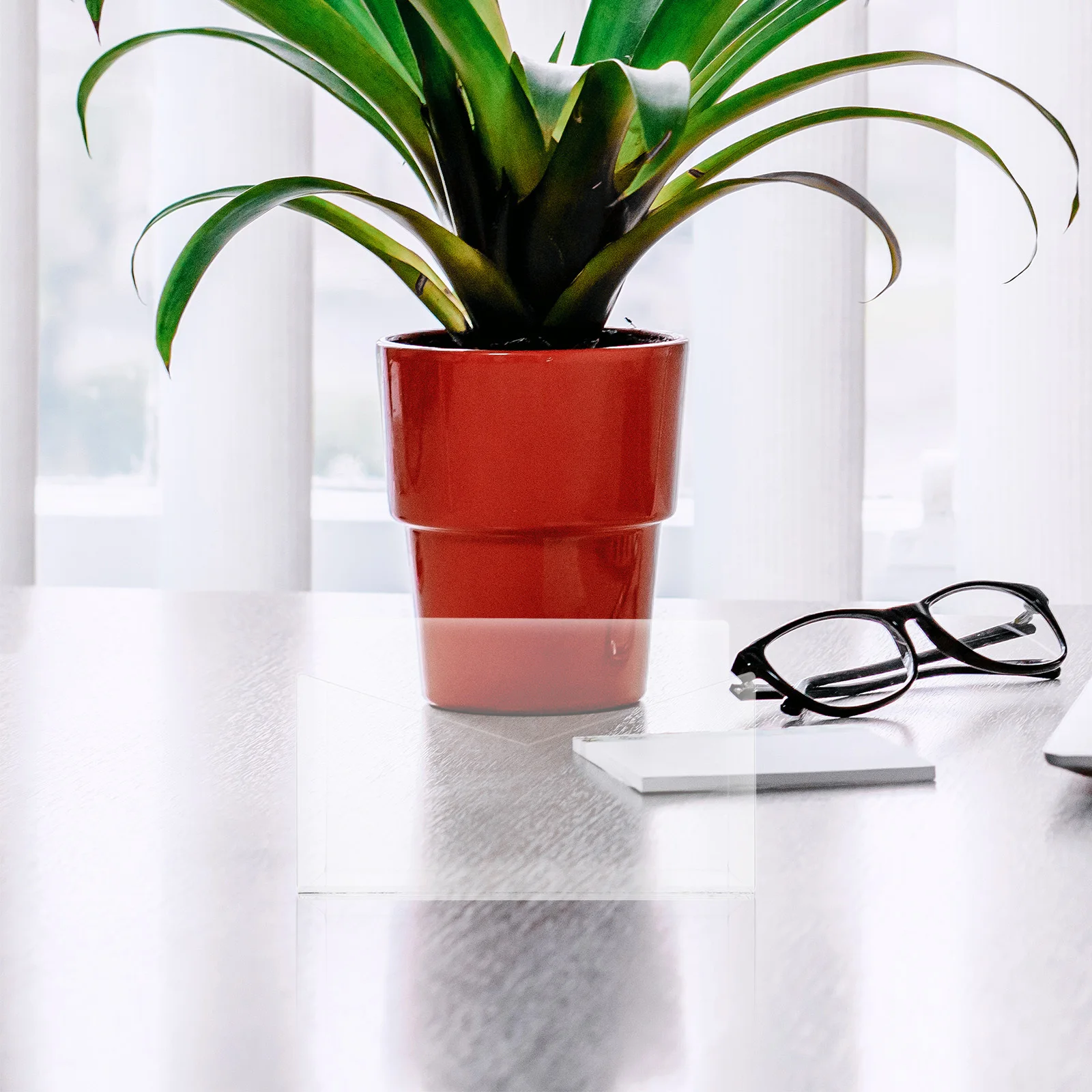 منظم بريد أكريليك لسطح المكتب، حامل رسائل شفاف، حواف مصقولة، زوايا مستديرة، فارز بريد المكتب، رف منظم