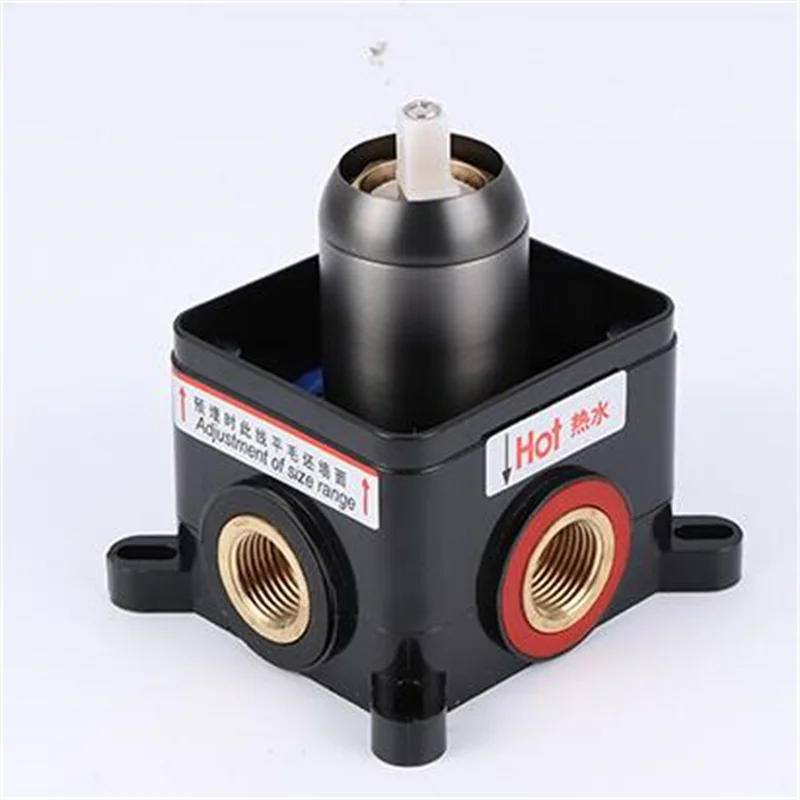 Picture 7: Shower Control Valve Bahtroom Black Chrome One Function Brass In Wall Faucet Mixer Concealed Control Valve For Shower Head