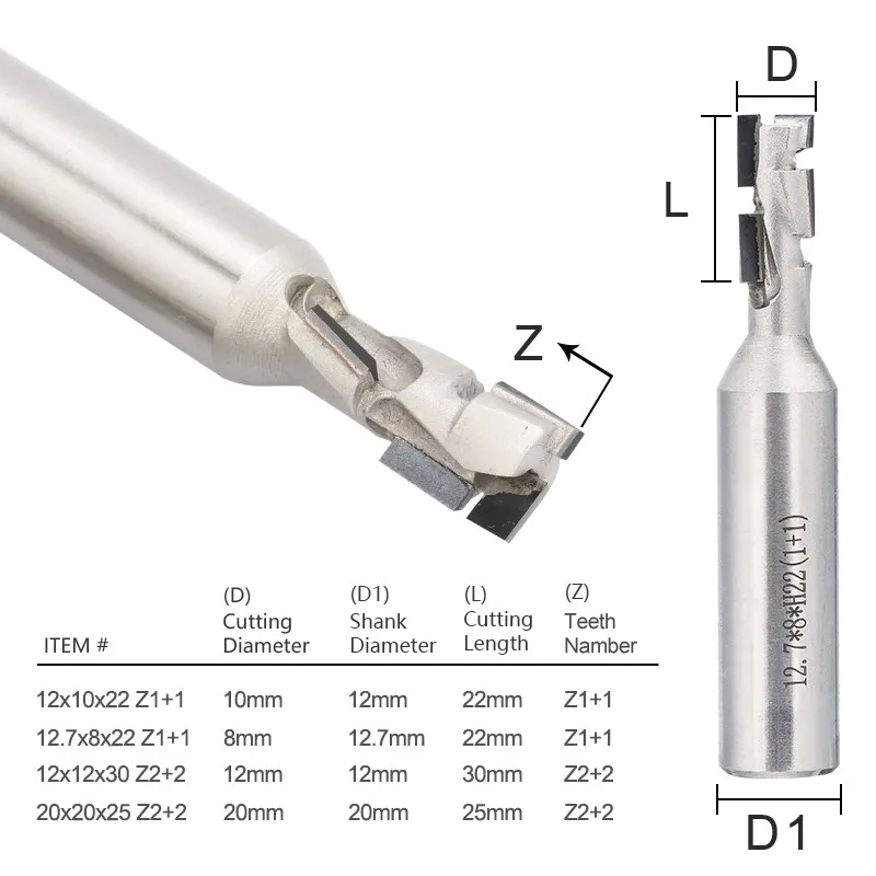 Vsharp Diamond Sprial Milling Cutter 12.7/12mm Shank PCD Corn End Mill Engraving Slotting CNC Router Bits Tool for MDF Wood Tool