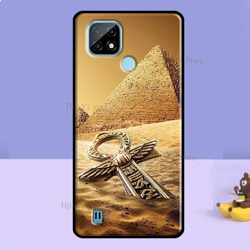 Egyptian Hieroglyphics Symbols For Realme GT Neo 5 10 11 Pro Plus C55 C35 C33 C31 C30 C21Y OnePlus 11 Nord CE 2 Lite Case 