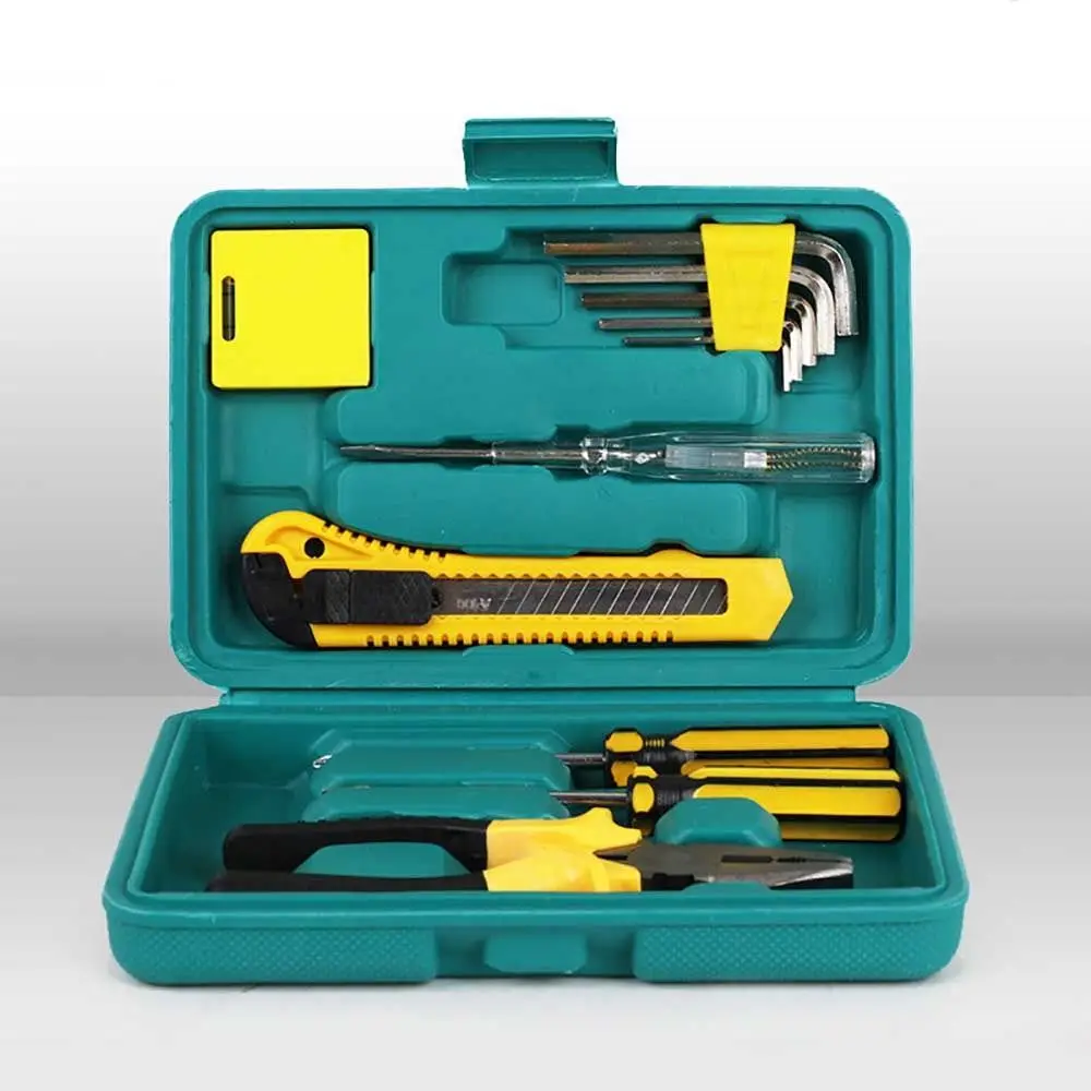 

12/16 Pcs Tools Set Household Compact Hand Tool Kit Plastic Toolbox Professional Hardware Combination Tools Home Repair
