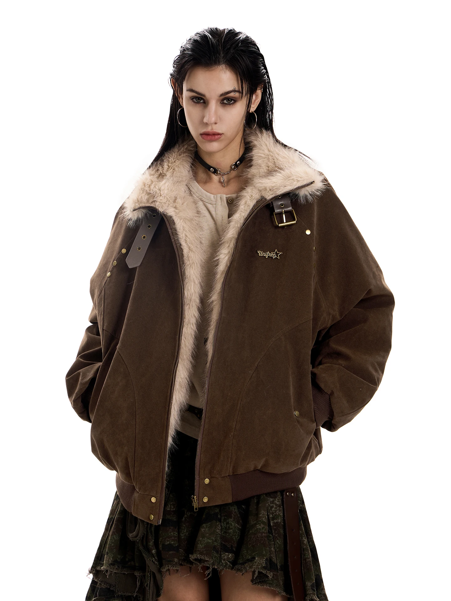 

Утепленная женская куртка-спецовка 023start с воротником-стойкой, винтажный стиль, хлопок, для зимы, Mountain Eagle