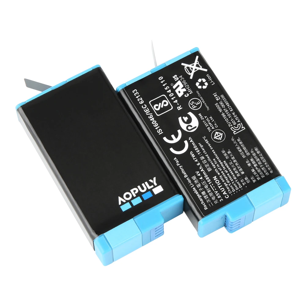 AOPULY Hohe Qualität 1680mAh Batterie Für GoPro Max Akku + LED Ladegerät 360 Panorama Action Kamera Zubehör