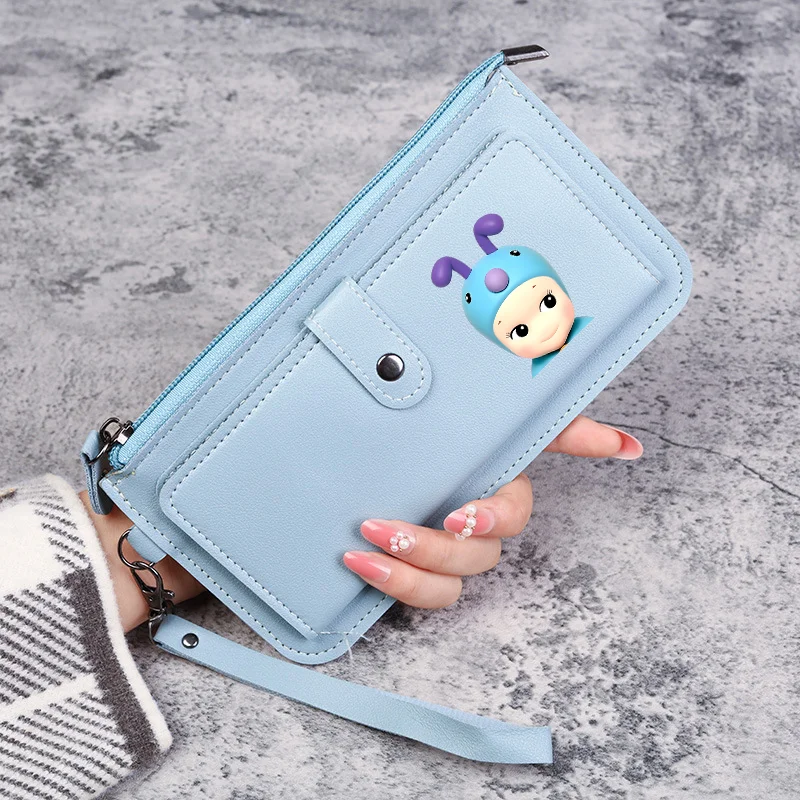 Sonny Angel Purse Women Popular Long Multi-functional Wallet Multi-card Zipper Buckle Cute Anime High Quality Light Clutch Gift