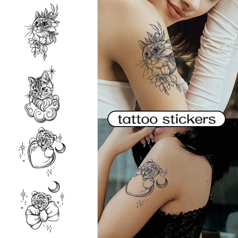 

2/3/4Pcs Herbal Tattoo Sticker Set Temporary Waterproof Tattoo Stencil Sticker Last for 7-12 Days Fake Tattoo Covering Body Scar