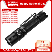 Sofirn SP35T 3800lm Tactical 21700 Flashlight Powerful LED Light USB C Rechargeable Torch with Dual Switch Power Indicator ATR