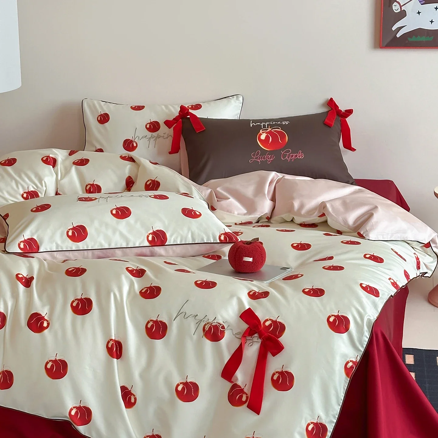 New Digital Printing 100s Cotton Bedding Set Queen High-end Embroidered Duvet Cover Set with Bed Sheets Quilt Cover Pillowcases