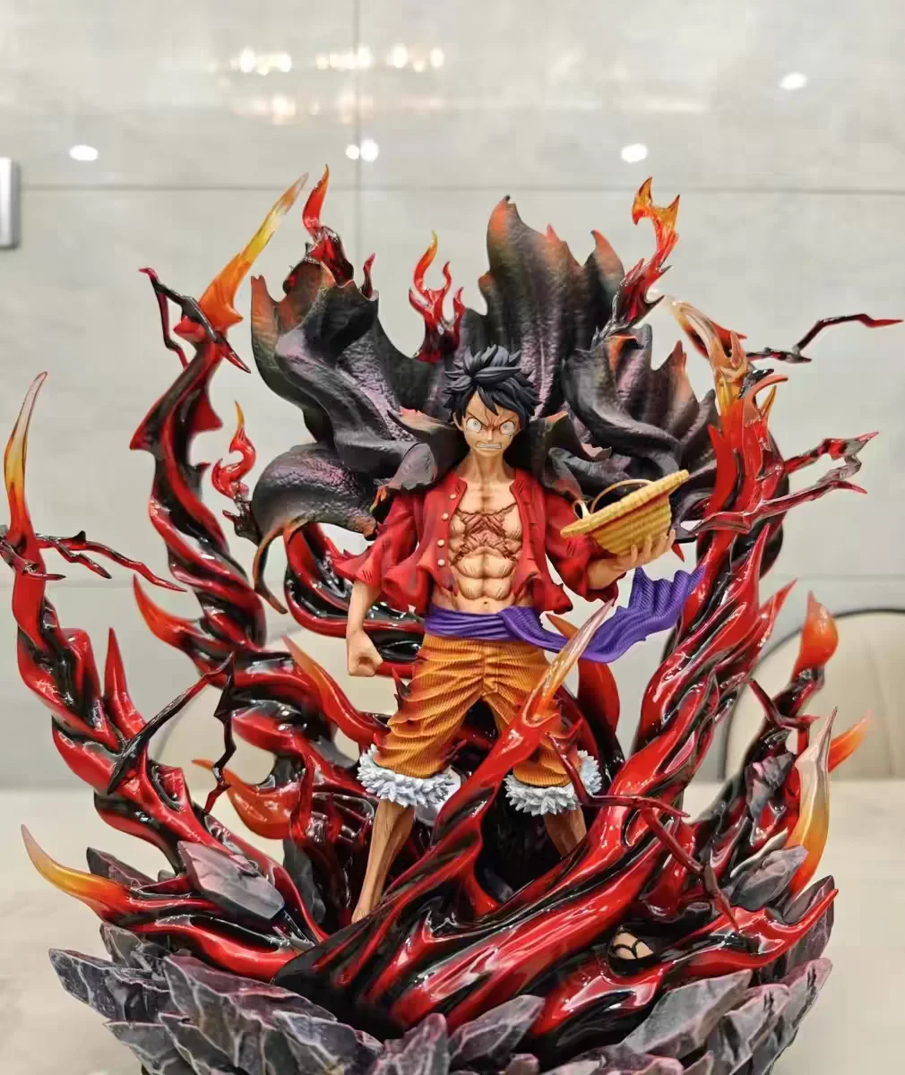 35cm Garage Kit Resin Gk Haoushoku Haki One Piece Monkey D. Luffy Anime Action Figure Collectible Model Statue Doll Toys Gift