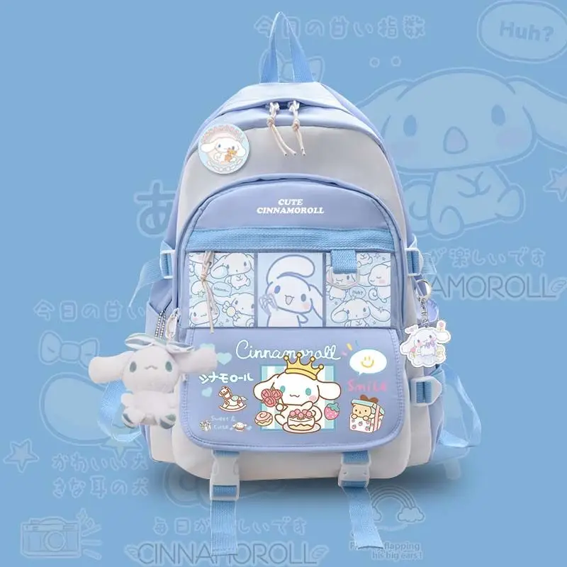 Sanrio School Backpack for College Students Sanrio Cinnamoroll Large Capacity Lightweight Double-Shoulder Light Large Capacity