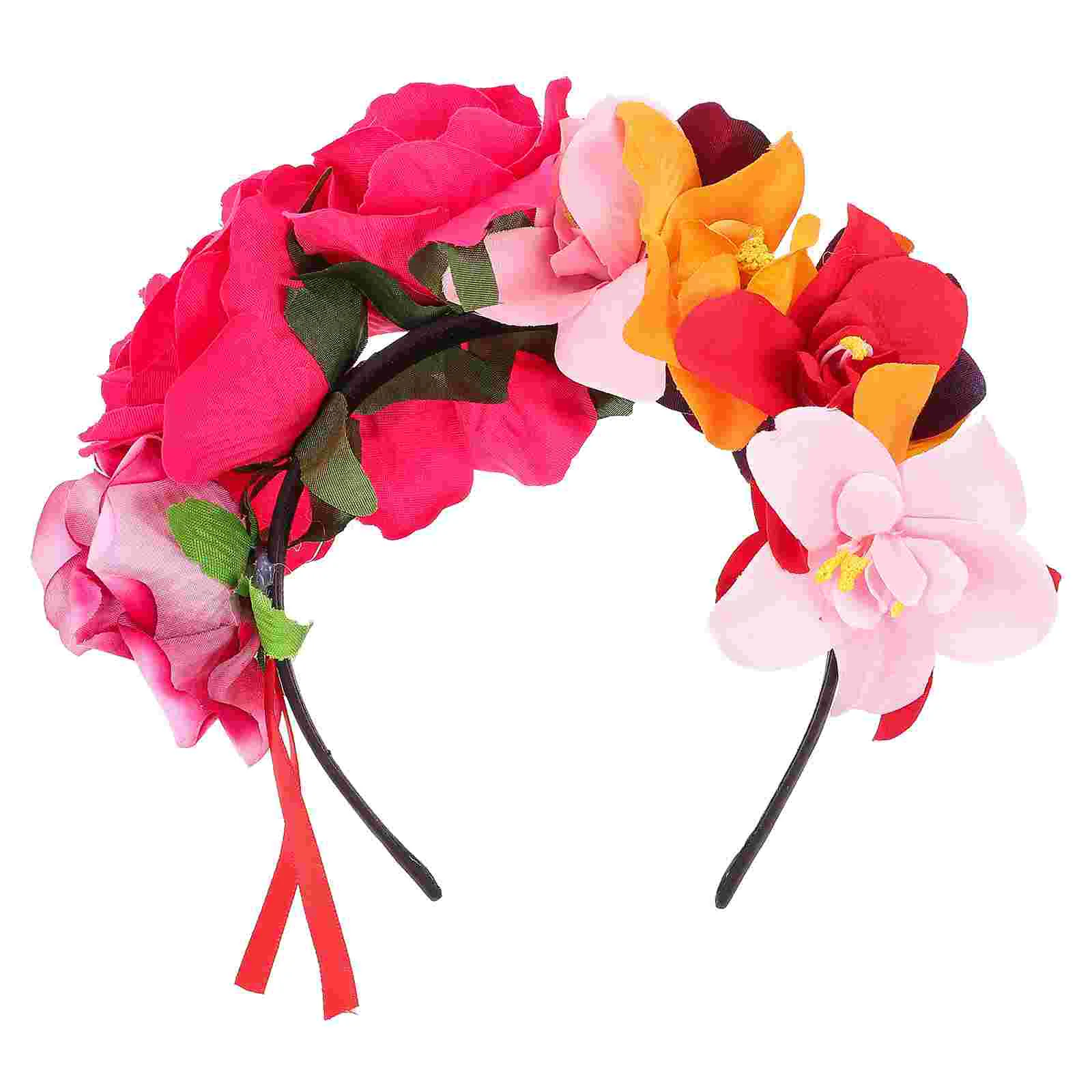 Orchid Headband Elegant Floral Hairband for Halloween Christmas Wedding Masquerade Cosplay Lightweight Comfortable Women Girls