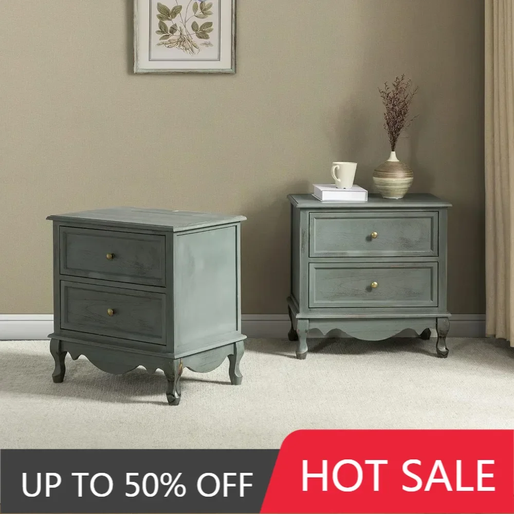 

Wooden Storage French Style Furniture Cabinet Side Bed Tables Drawers Night Table Room Bedside Bedroom Cute Muebles Double Home