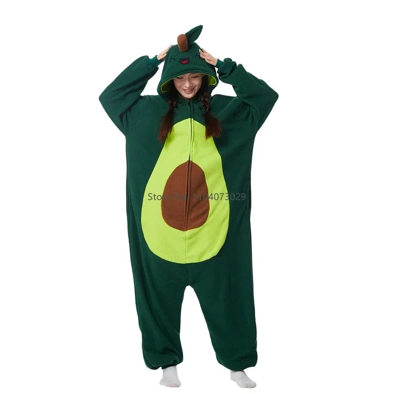 Onesieshow Fruit Kigurumi Pyjamas Halloween Onesie Adult  Cartoon Pumpkin Avocado Pajama Cosplay Party Women Men Homewear view 2