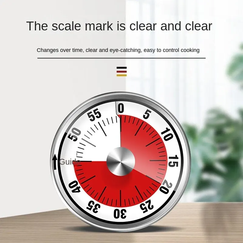 

Magnetic Kitchen Timer,60-Minute Countdown Timer with Loud Alarm,Stainless Steel,Magnetic Back for Cooking,Work,Study,and More