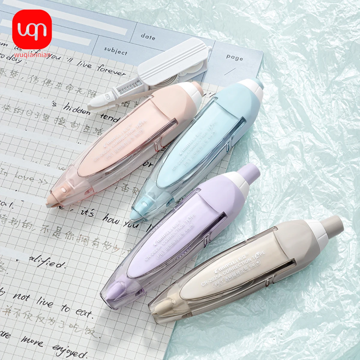 

WQN 5mm*6m Student Correction with Error Eraser, Writable Sticker, Pen Type, Replaceable Refill, Creative School Stationery