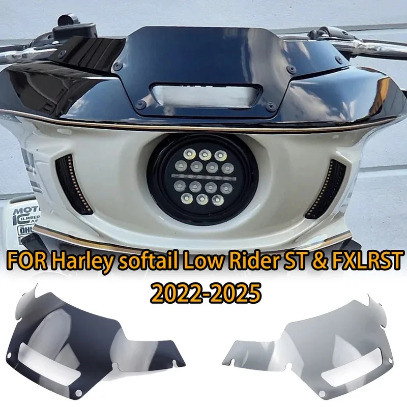 

Motorcycle Windshield Black/Smoked Windscreen Custom Parts for 2022-2025 Harley Softail Low Rider ST FXLRST Models