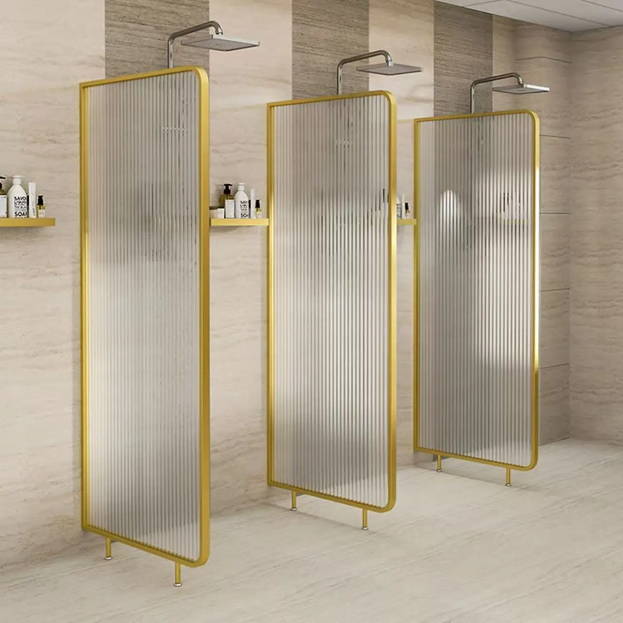 Public restrooms, bathhouses, shower rooms, tempered glass covers, swimming pools, stainless steel screen partition walls