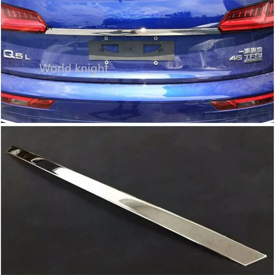 

Наружный комплект из нержавеющей стали для Audi Q5 2017 -2020, задняя багажная дверь, молдинг вверх, лента, крышка, отделка, аксессуары