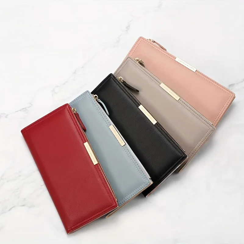 

Women's long wallet with multiple card slots, zipper bag, women's wallet, hand-held bag, card bag