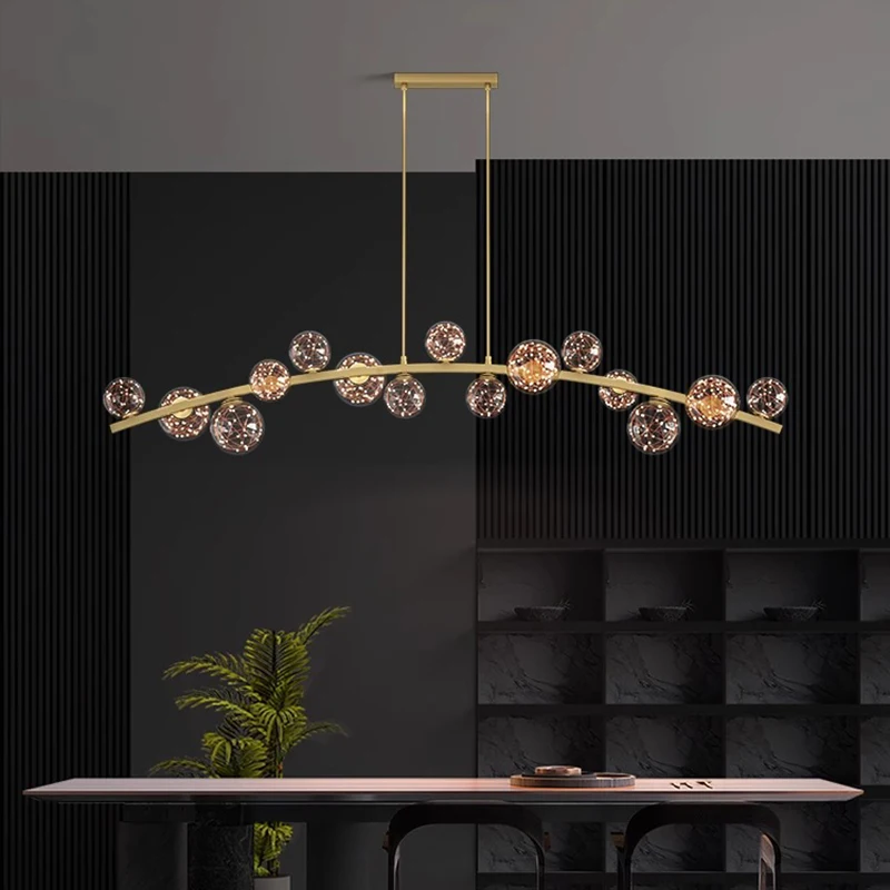 Modern LED Chandeliers for Home Decor, Luzes penduradas, Sala de estar, Sala de jantar, Iluminação interior