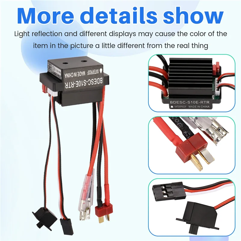 【SLEEK DESIGN】2X RC Hobby 60A ESC Brushed Motor Speed Controller With 2A BEC High Voltage 6-12V Brush ESC For RC Ship & RC Car E