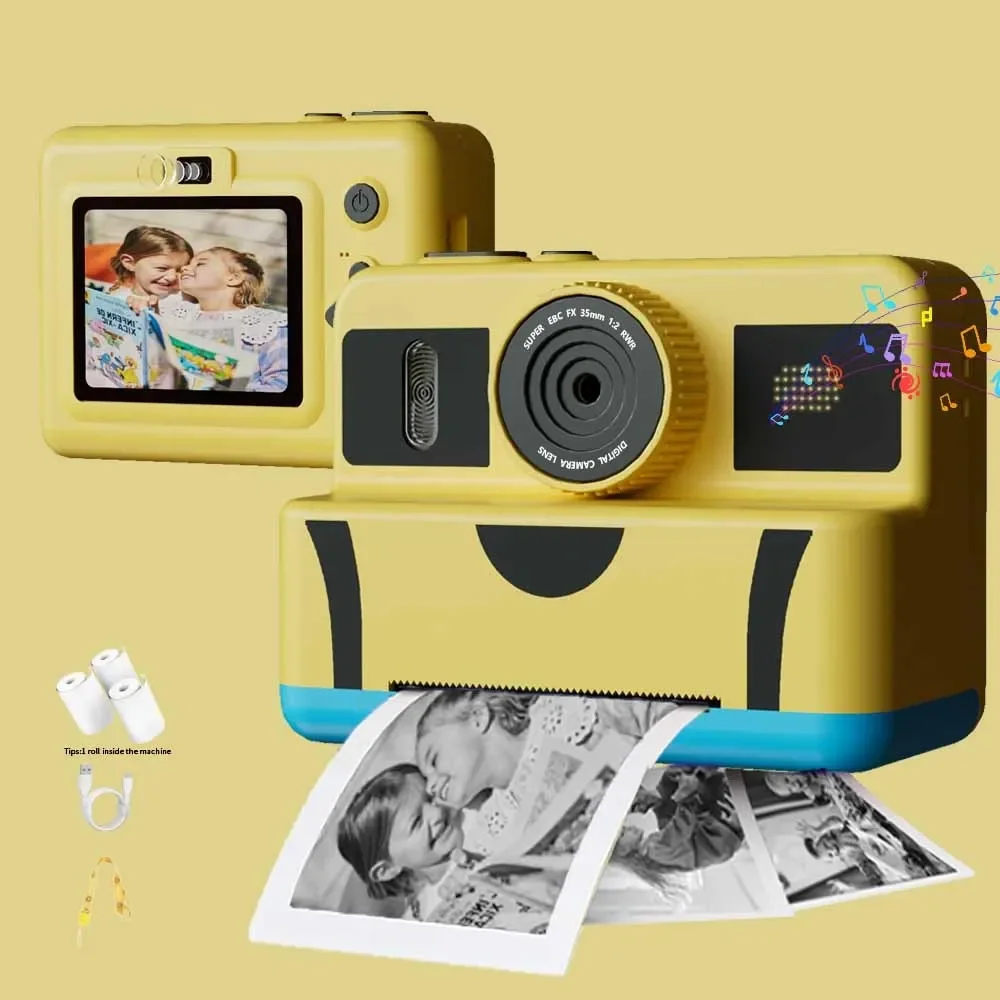 Instant Camera voor kinderen Selfie Digitale camera met 720P-video 2,8-inch scherm Voor- en achterkant Dual Lens Draagbare reiscamera Speelgoed