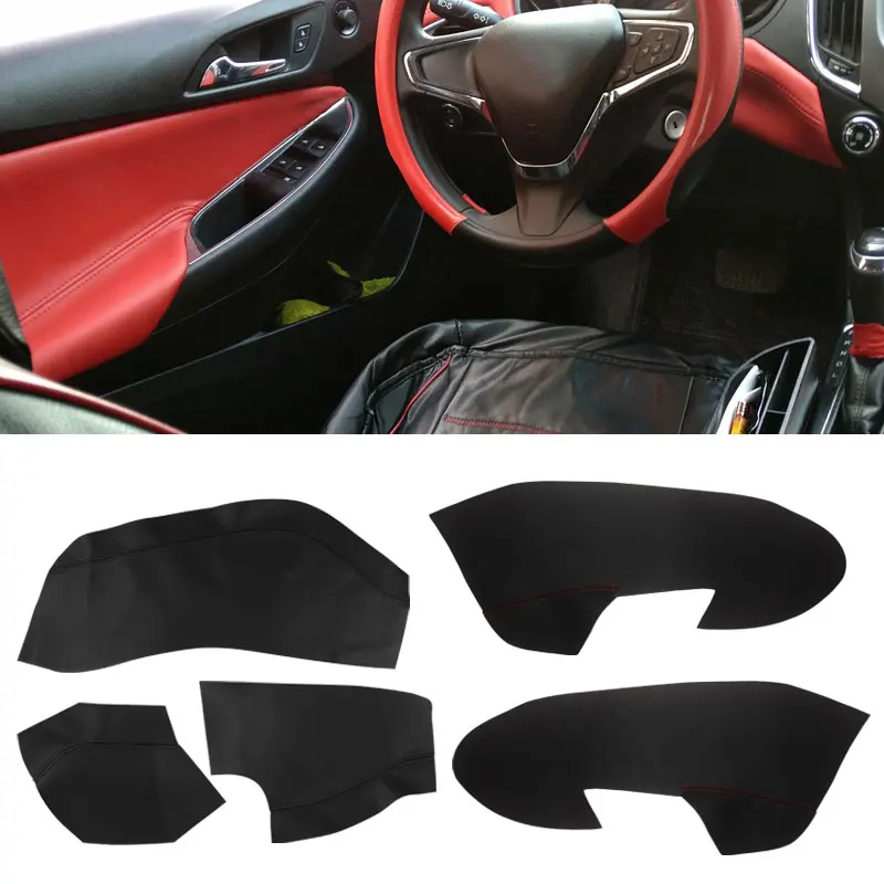 

For Chevrolet Cruze 2017 2018 Car Door Handle Panels / Center Control Dashboard Panel Microfiber Leather Cover Protective Trim