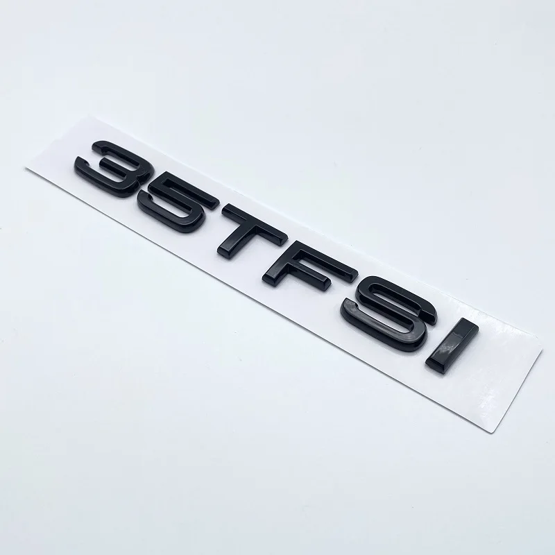 Chrome Glossy Black Flat Letters ABS Emblem2.0T 2.0TDI 35TFSI 40TFSI for Audi A3 S3 Car Trunk Lid Nameplate Badge Logo Sticker